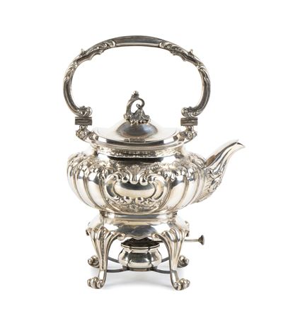 Samovar italiano, argento 800/1000, XX secolo