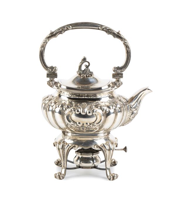 Italian solid silver tea kettle
