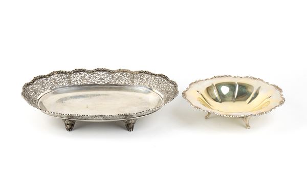 Coppia di cestini italiani in argento
