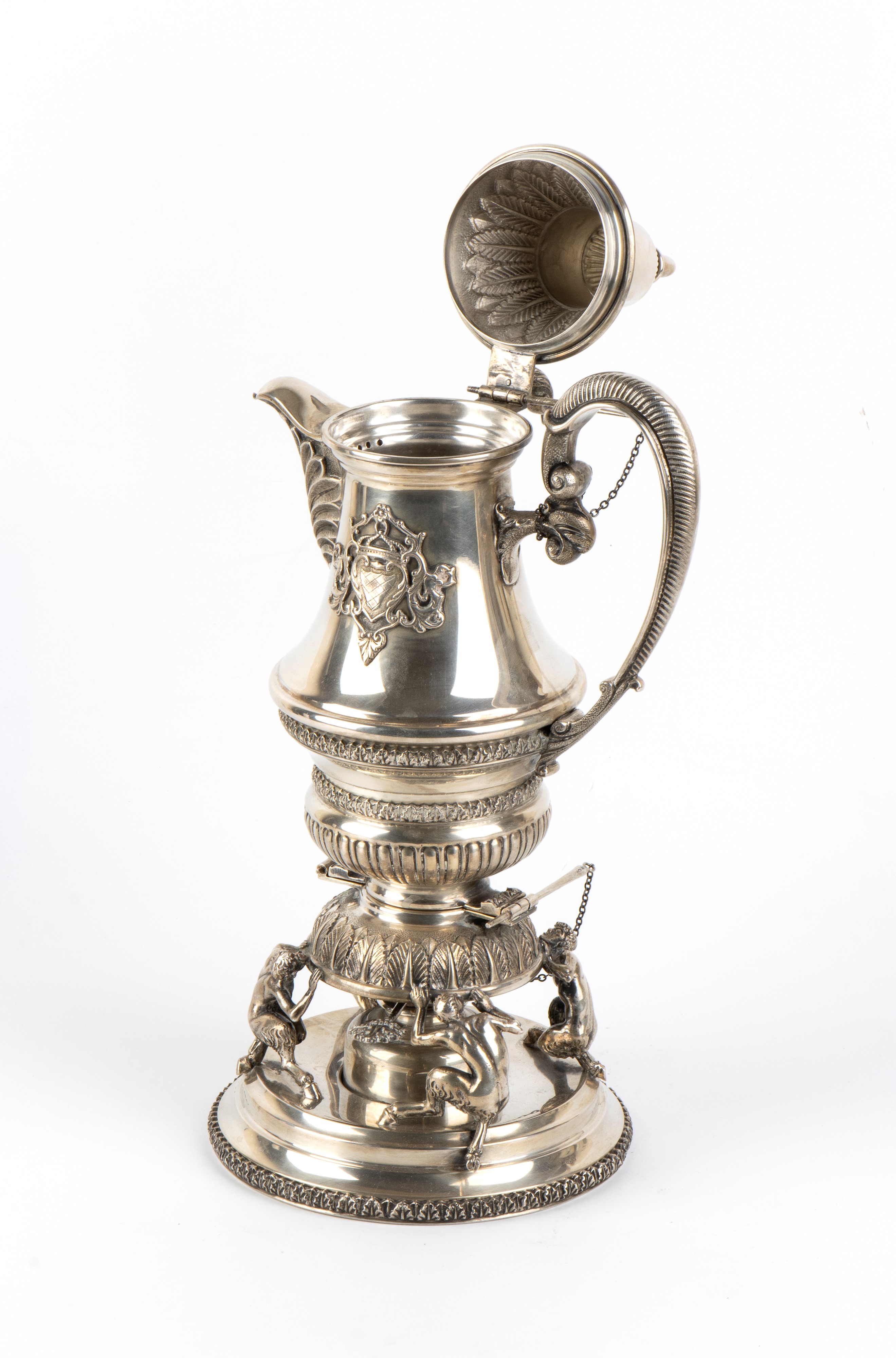 Samovar italiano, argento 800/1000, metà XX secolo