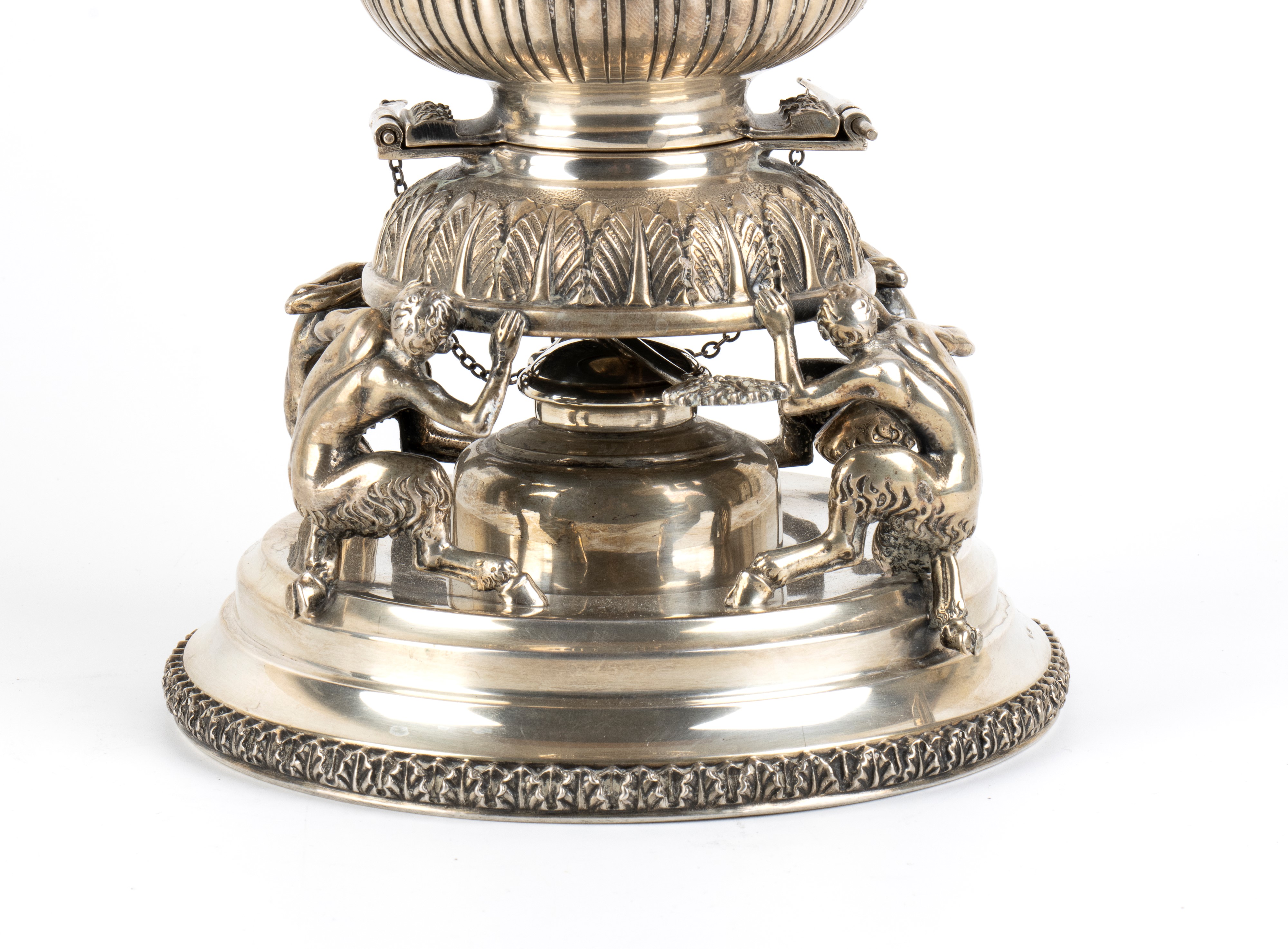 Samovar italiano, argento 800/1000, metà XX secolo