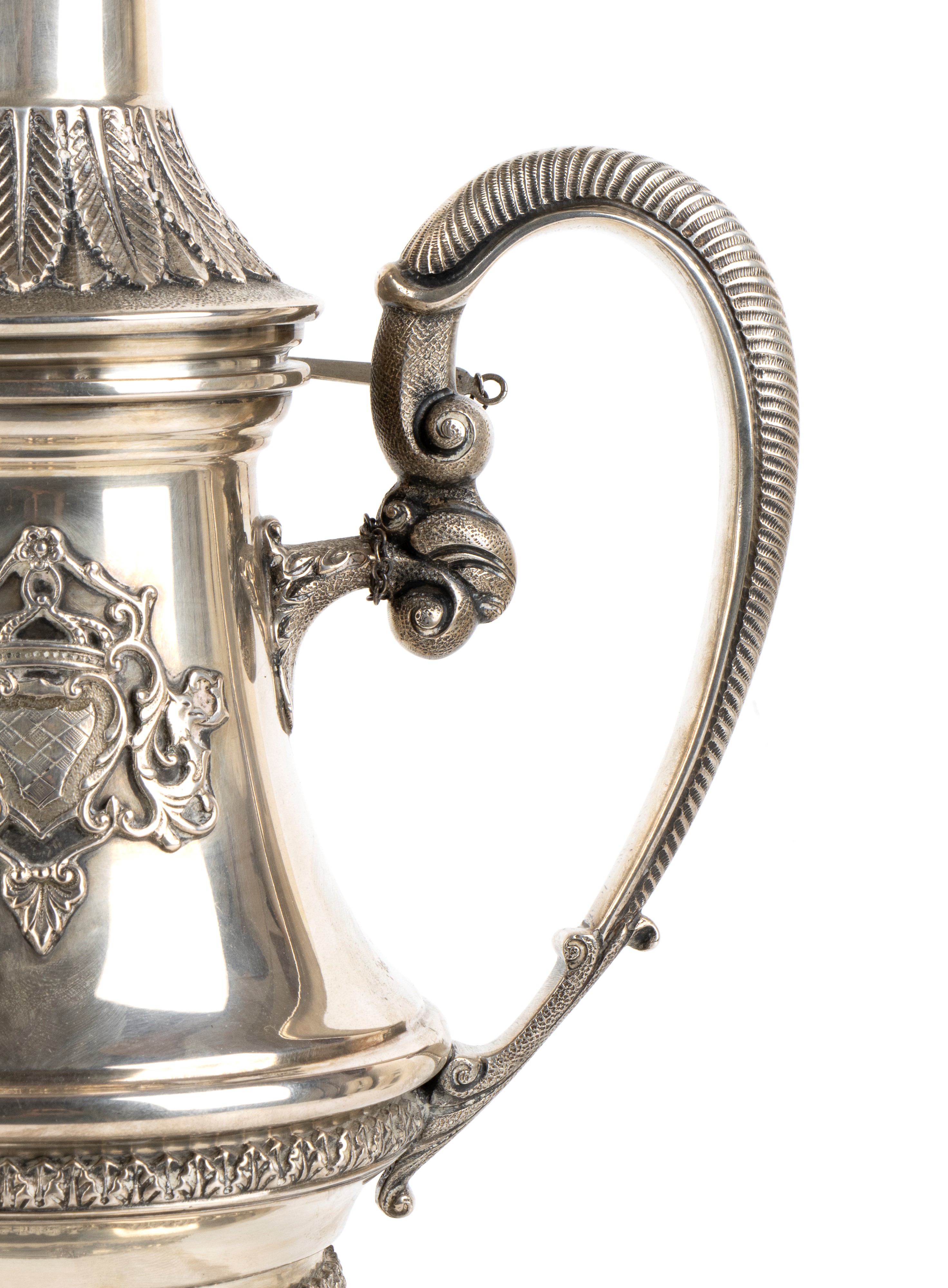 Samovar italiano, argento 800/1000, metà XX secolo