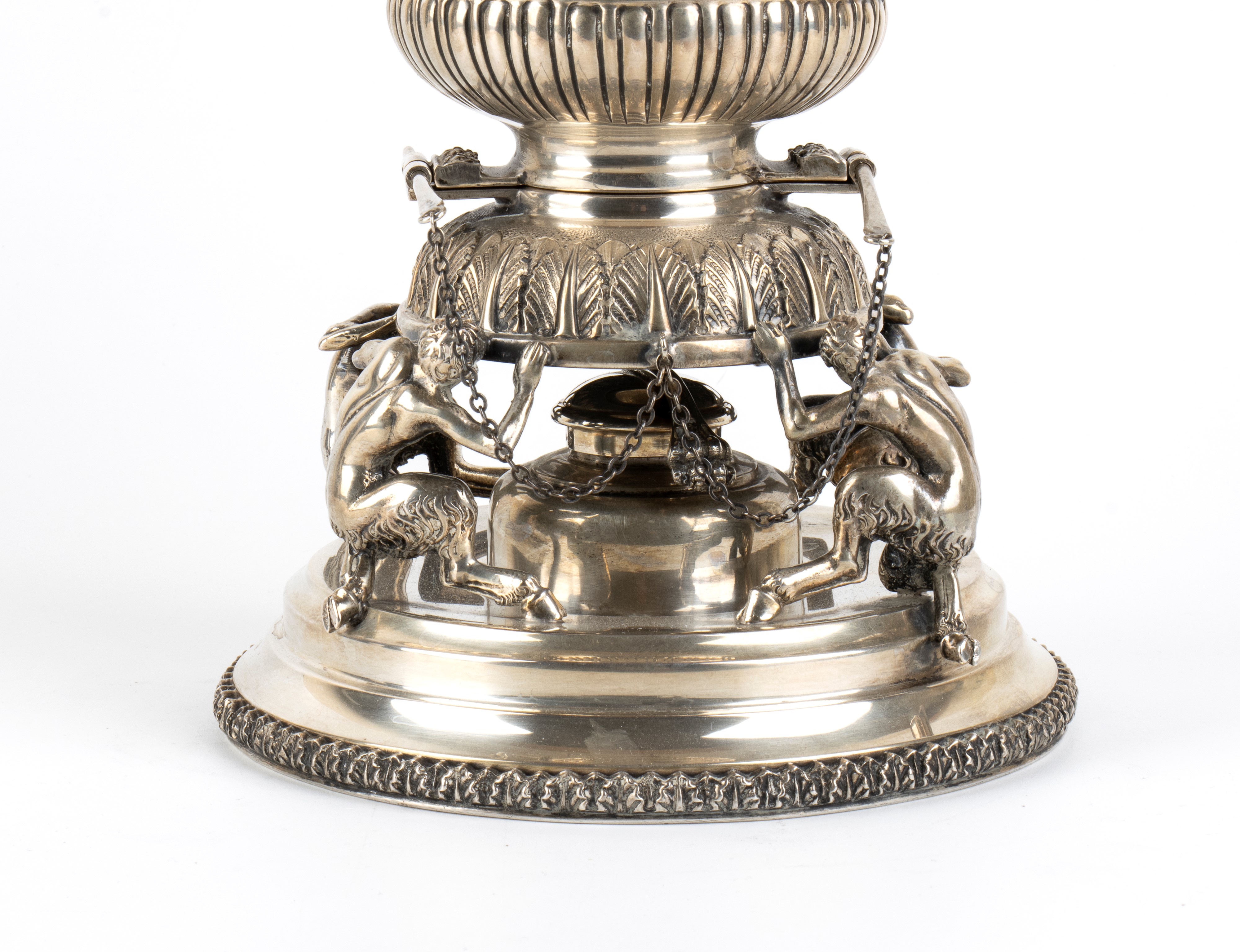 Samovar italiano, argento 800/1000, metà XX secolo