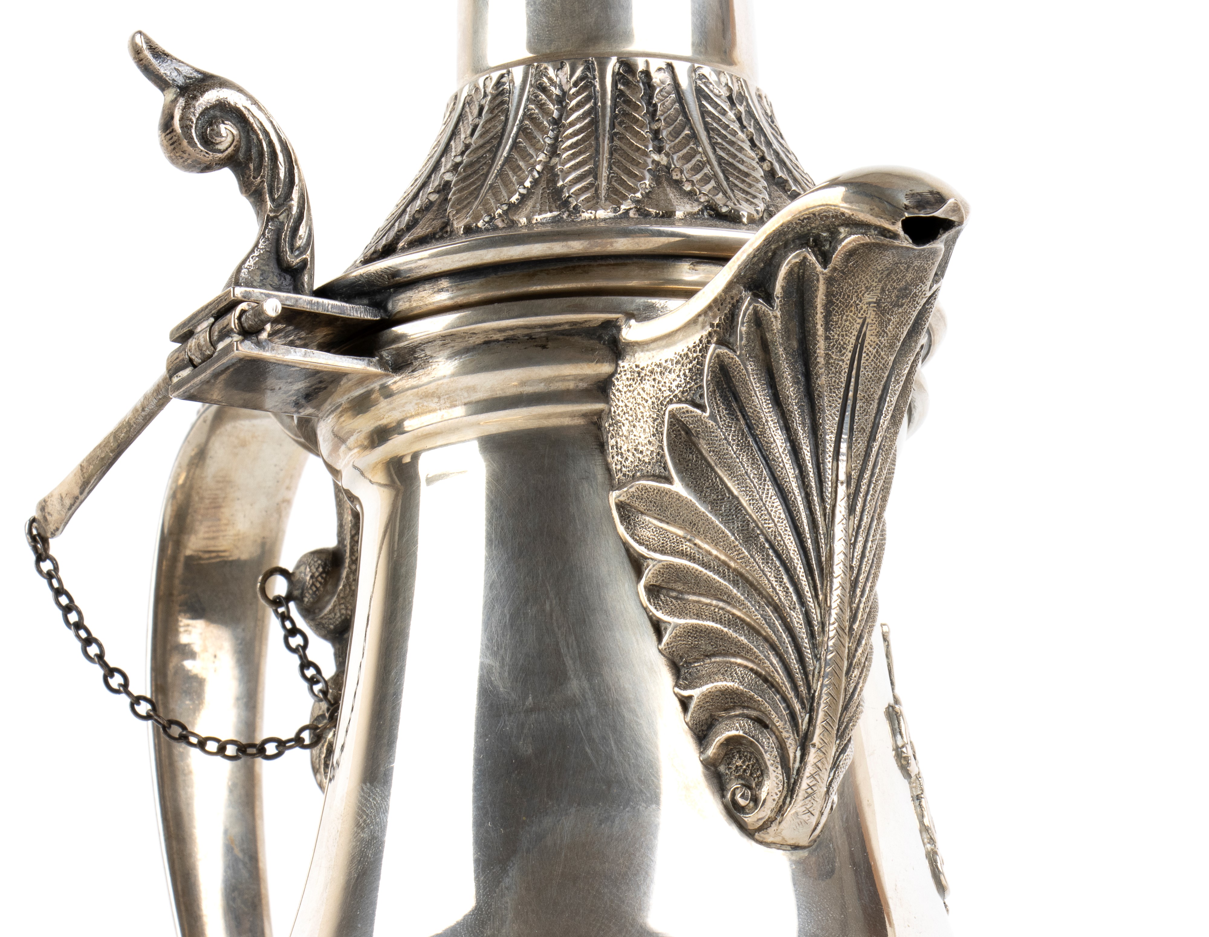 Samovar italiano, argento 800/1000, metà XX secolo