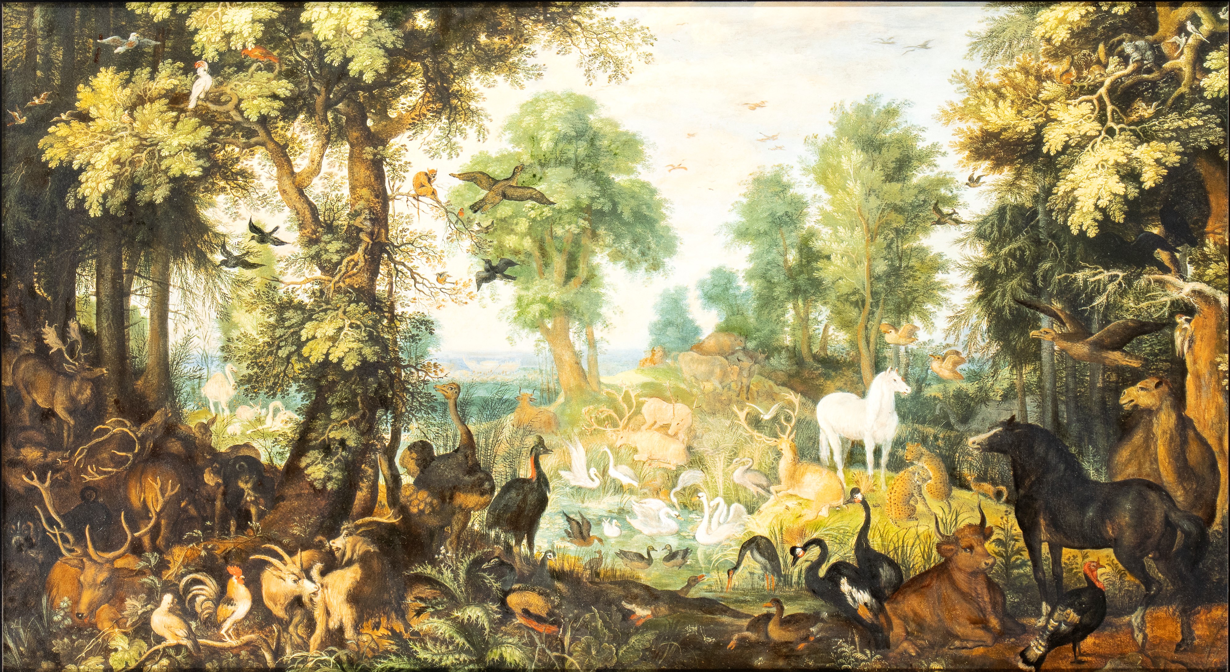Scuola fiamminga, Paradiso terrestre, su tavola