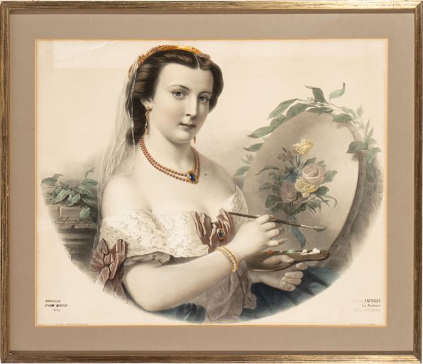 Lithograph depicting “Painting” 