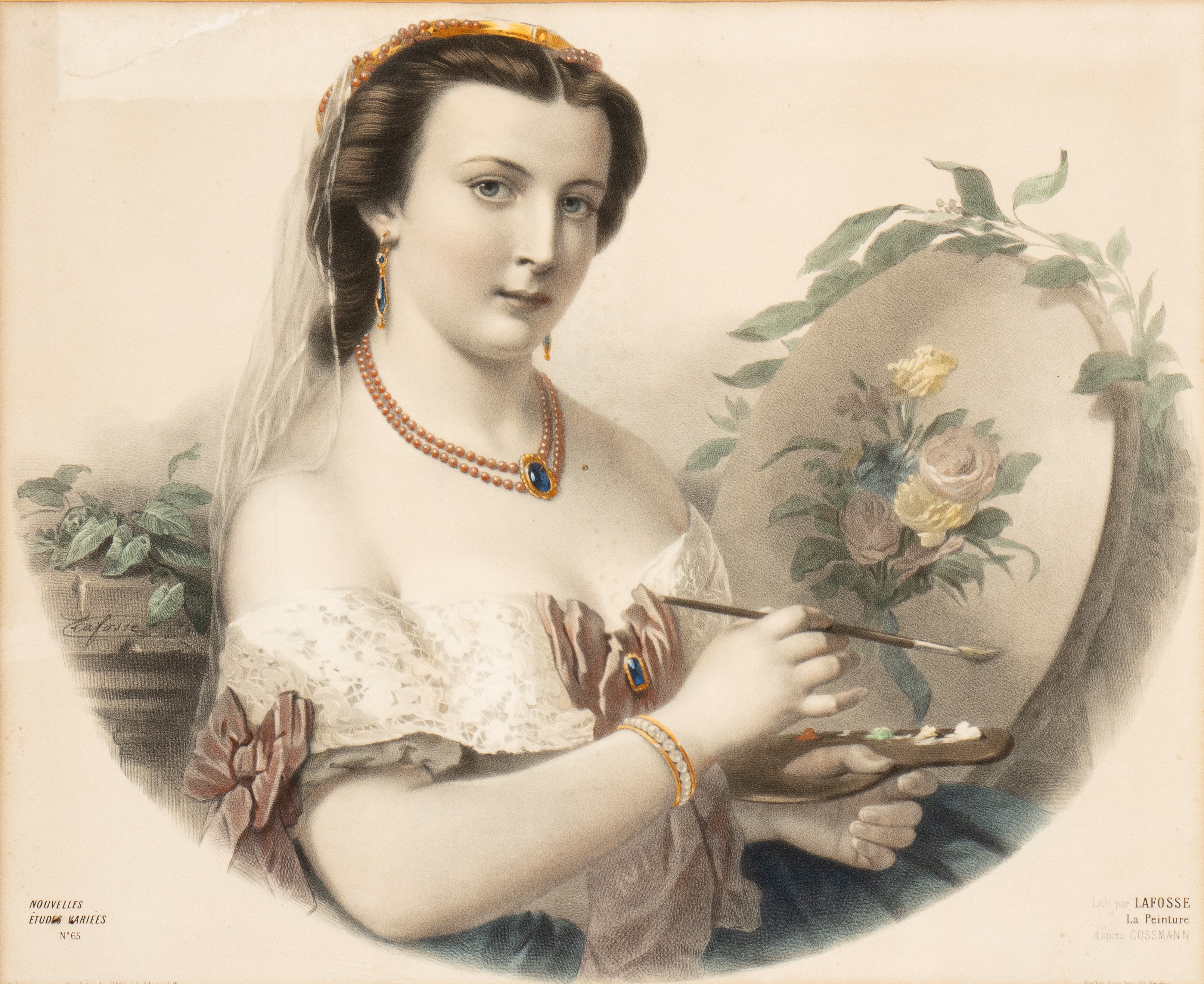 Lafosse, La Pittura, litografia, Francia, XIX secolo