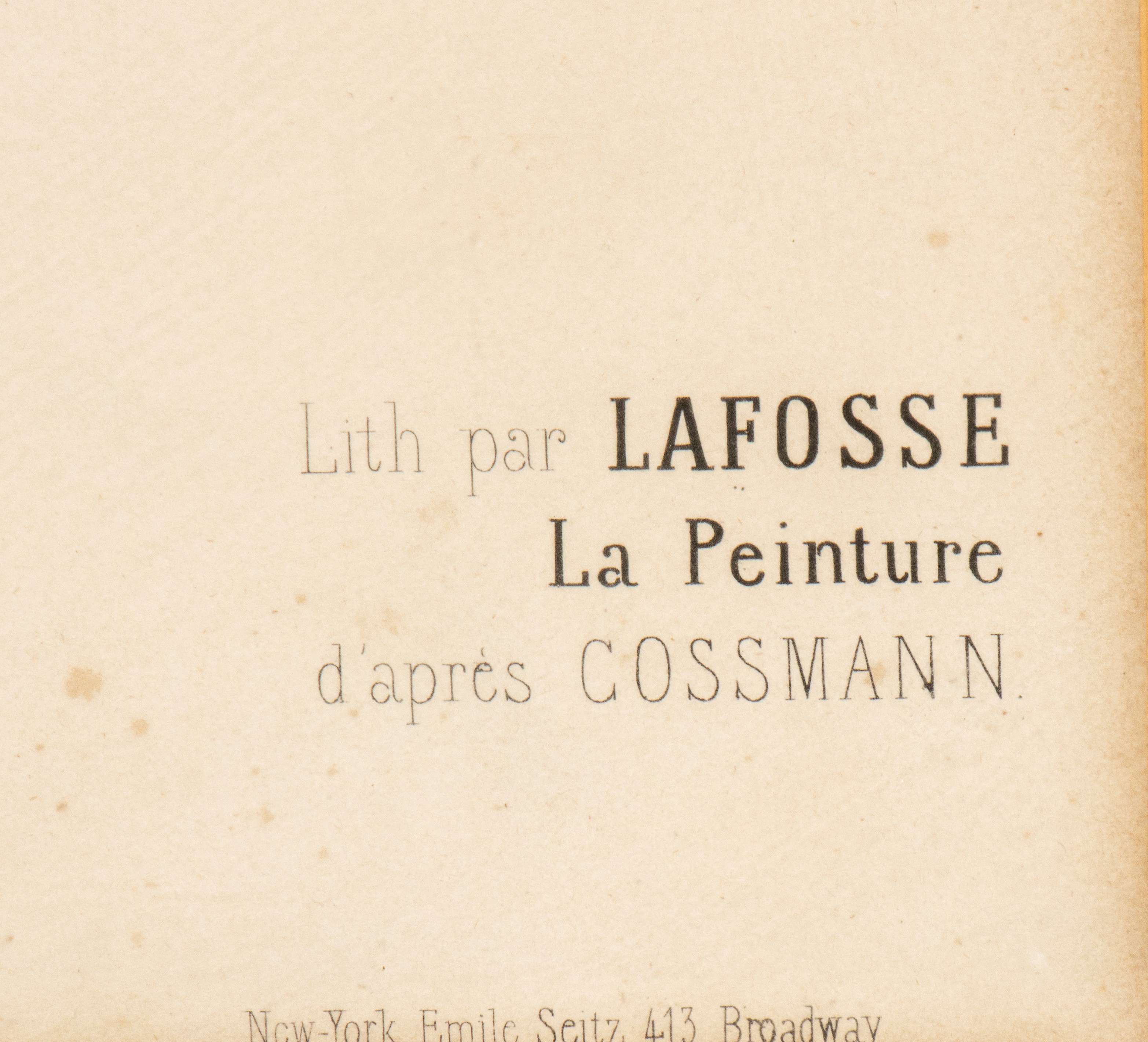 Lafosse, La Pittura, litografia, Francia, XIX secolo