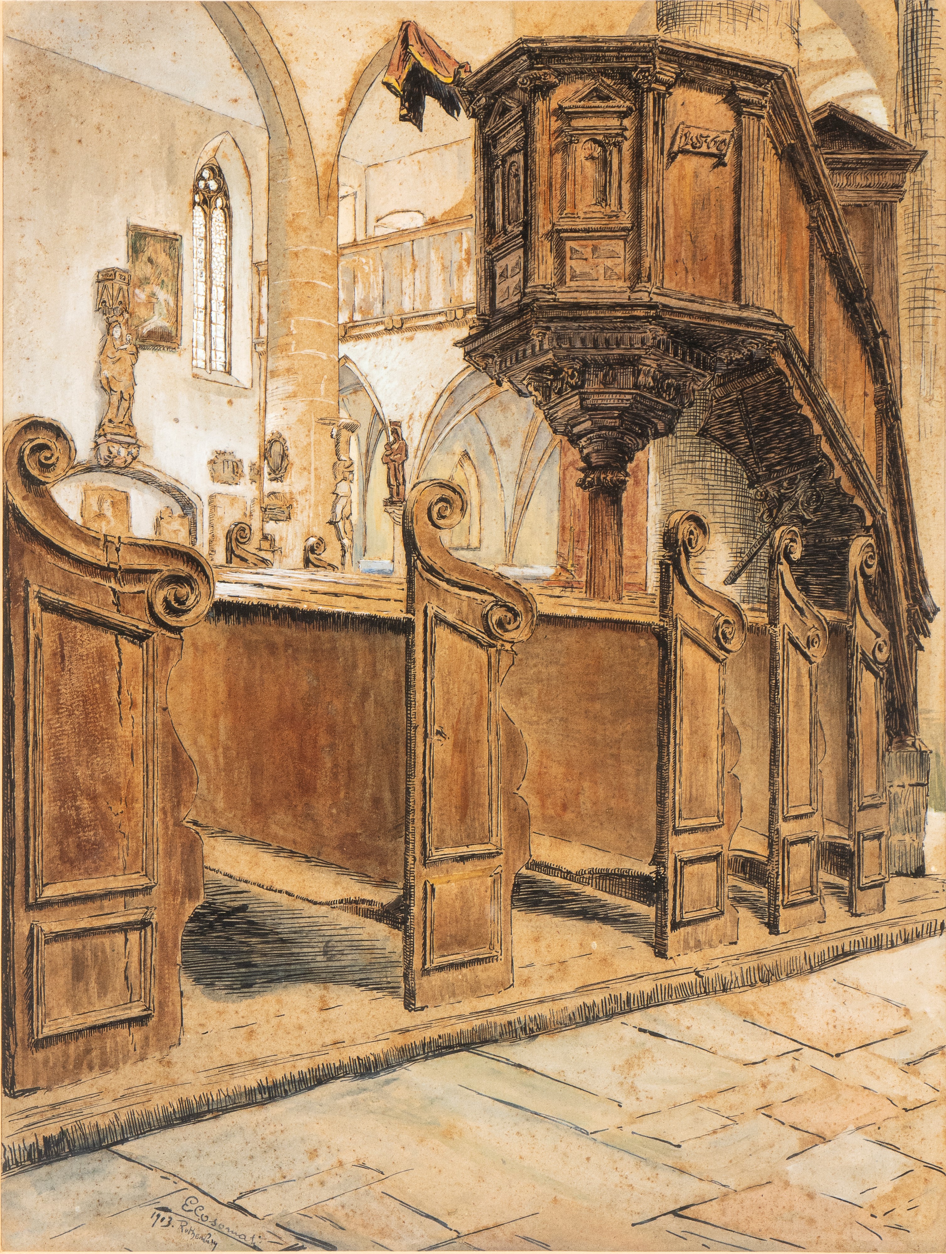 Ettore Cosomati - Coppia di quadri