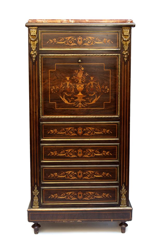 Secretaire intarsiato Napoleone III