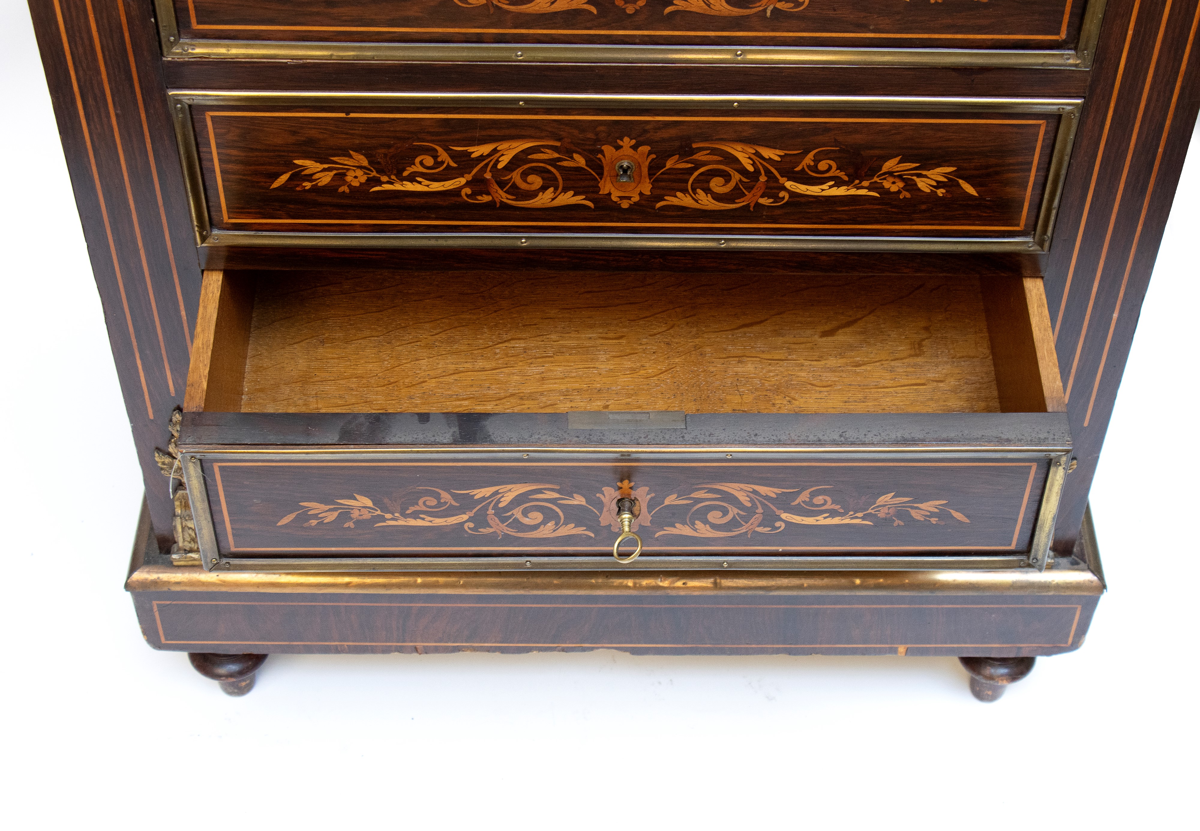 Secretaire, intarsi in stile Napoleone III (XIX secolo)