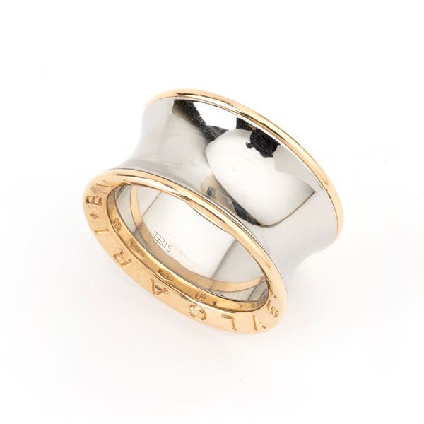 BULGARI - Collezione Bzero1 Anish Kapoor: anello in oro ed acciaio