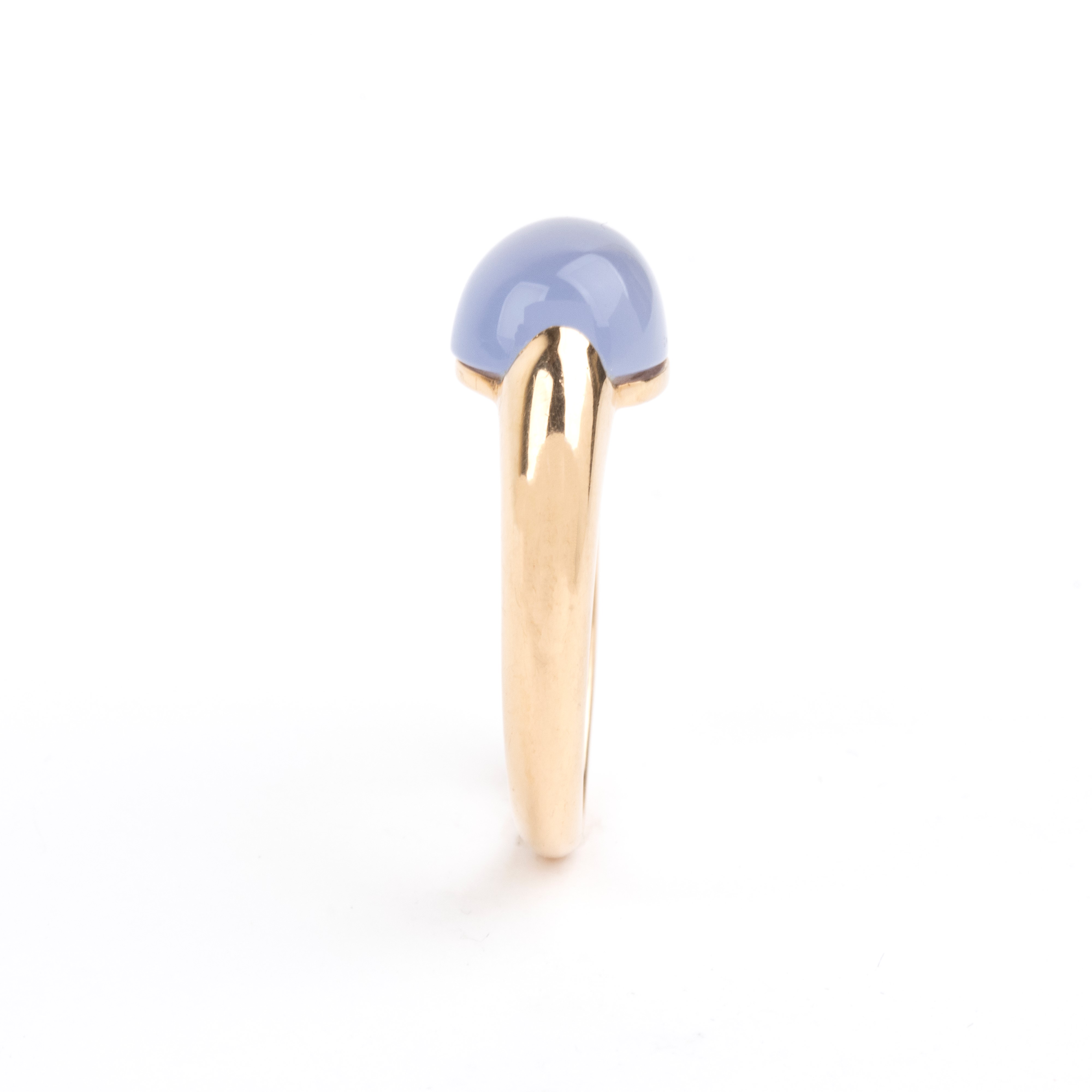 Mattioli - Anello in oro rosa 18k con cabochon di calcedonio
