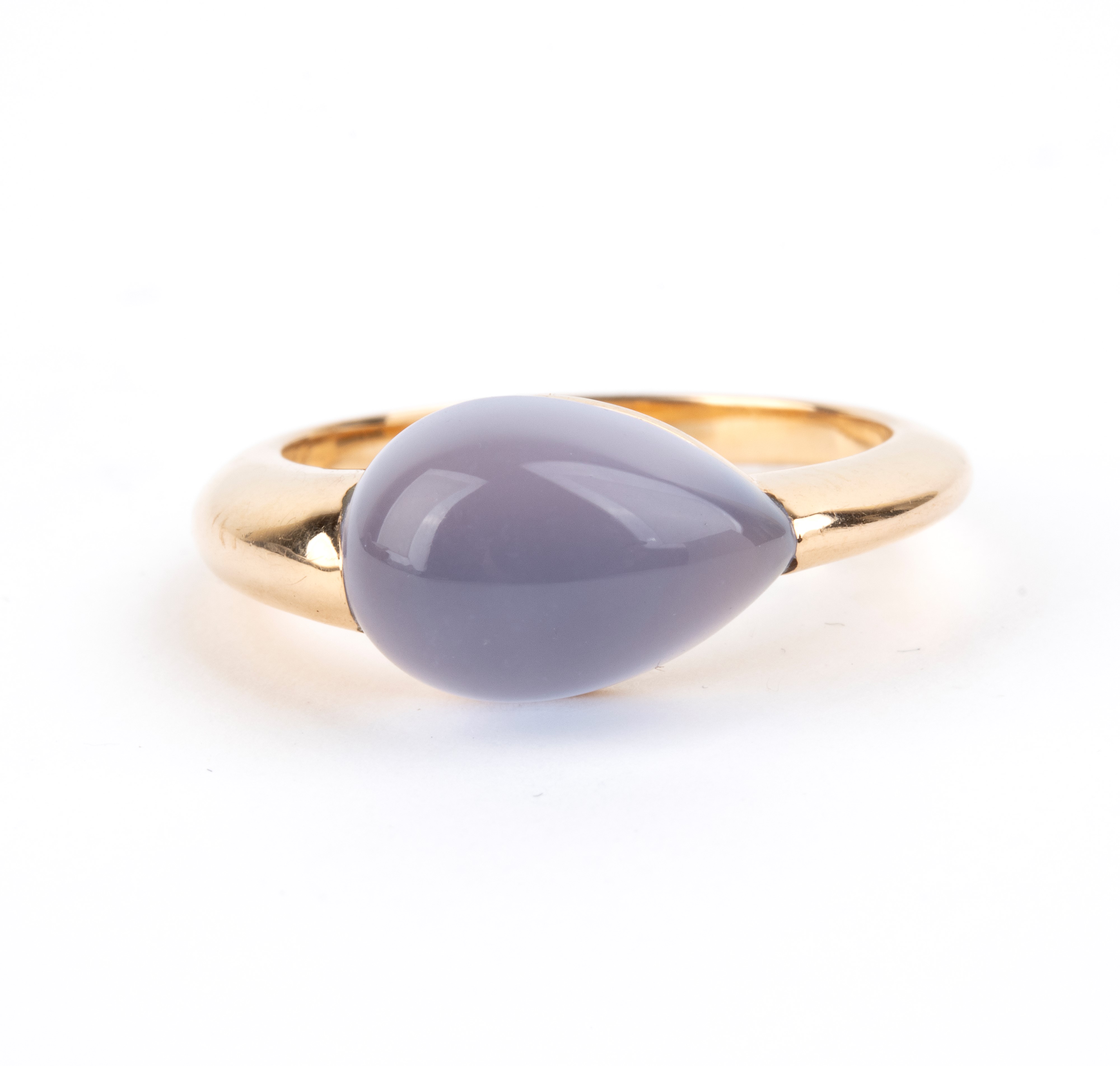 Mattioli - Anello in oro rosa 18k con cabochon di calcedonio