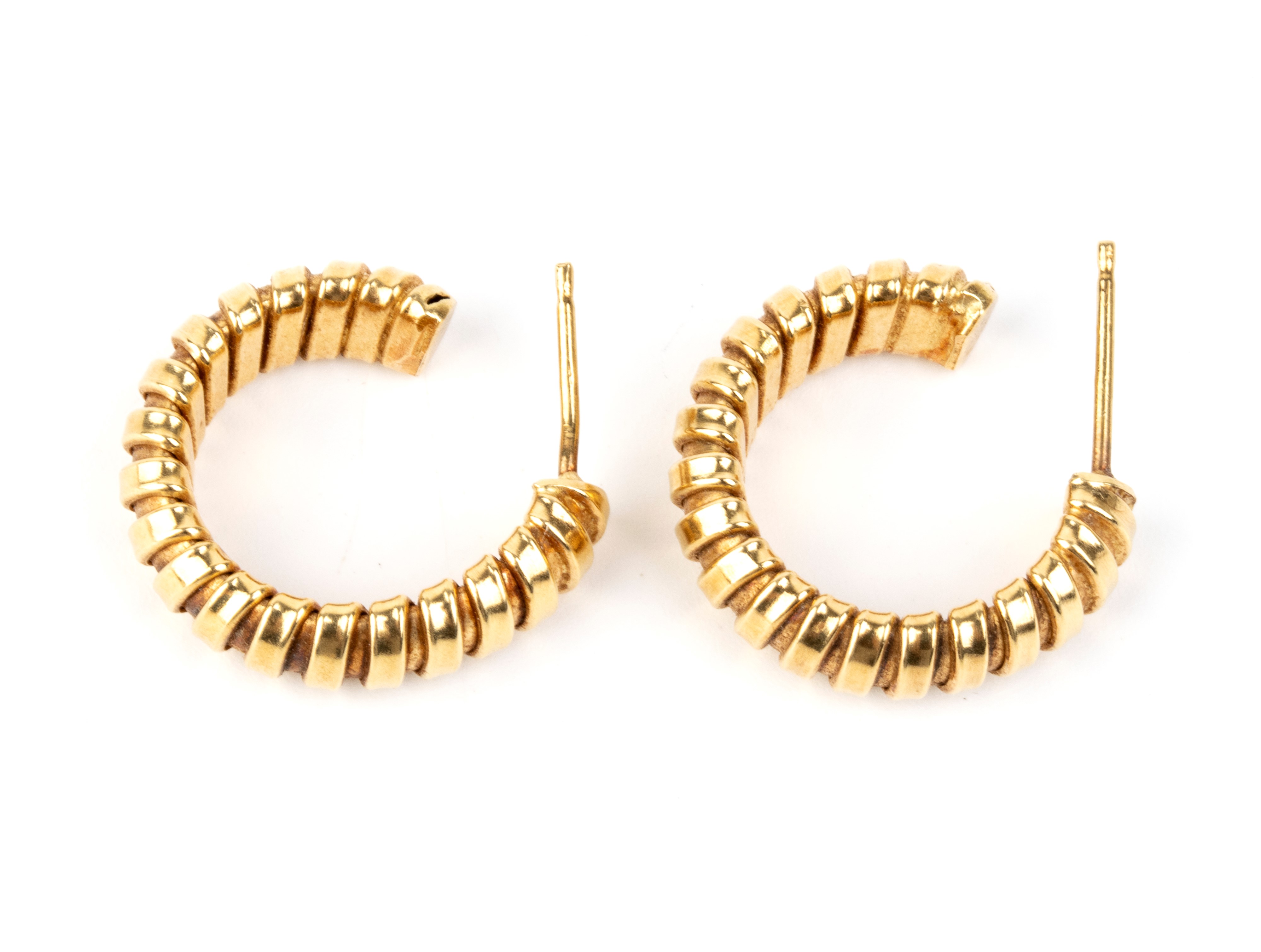 Orecchini tubogas in oro giallo 18k