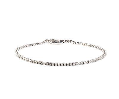 Bracciale tennis in oro bianco con diamanti