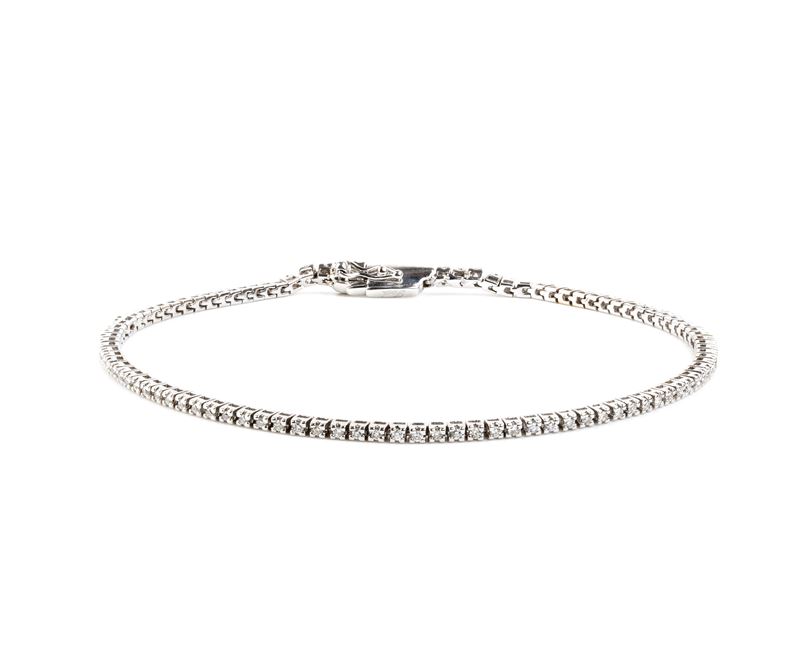 Fogi - Bracciale tennis in oro bianco con diamanti