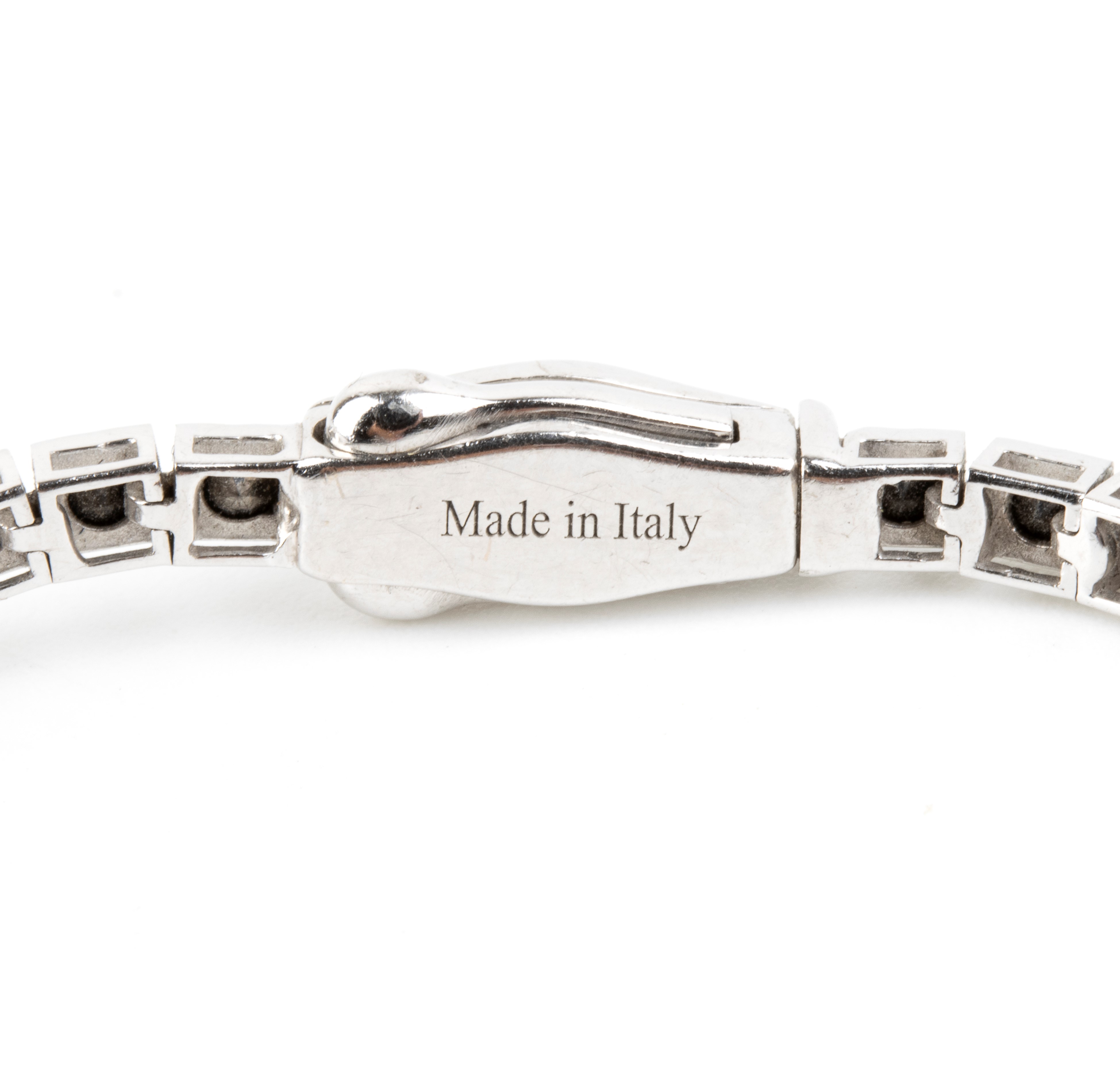 Recarlo - Bracciale tennis in oro bianco 18k con diamanti neri e diamanti incolori
