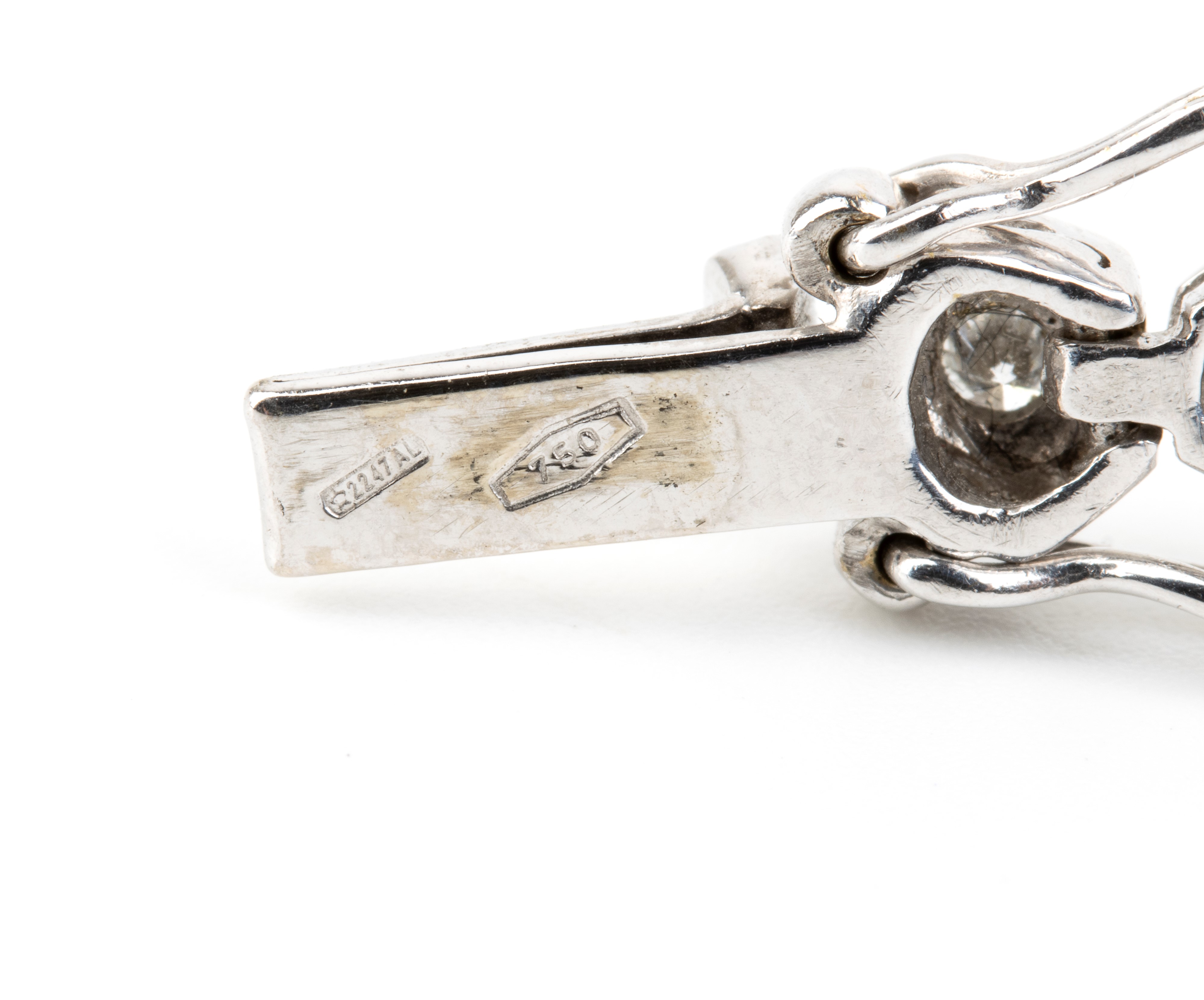 Bracciale tennis in oro bianco 18k con diamanti