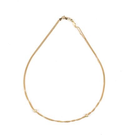 Girocollo in oro giallo 18k con diamanti
