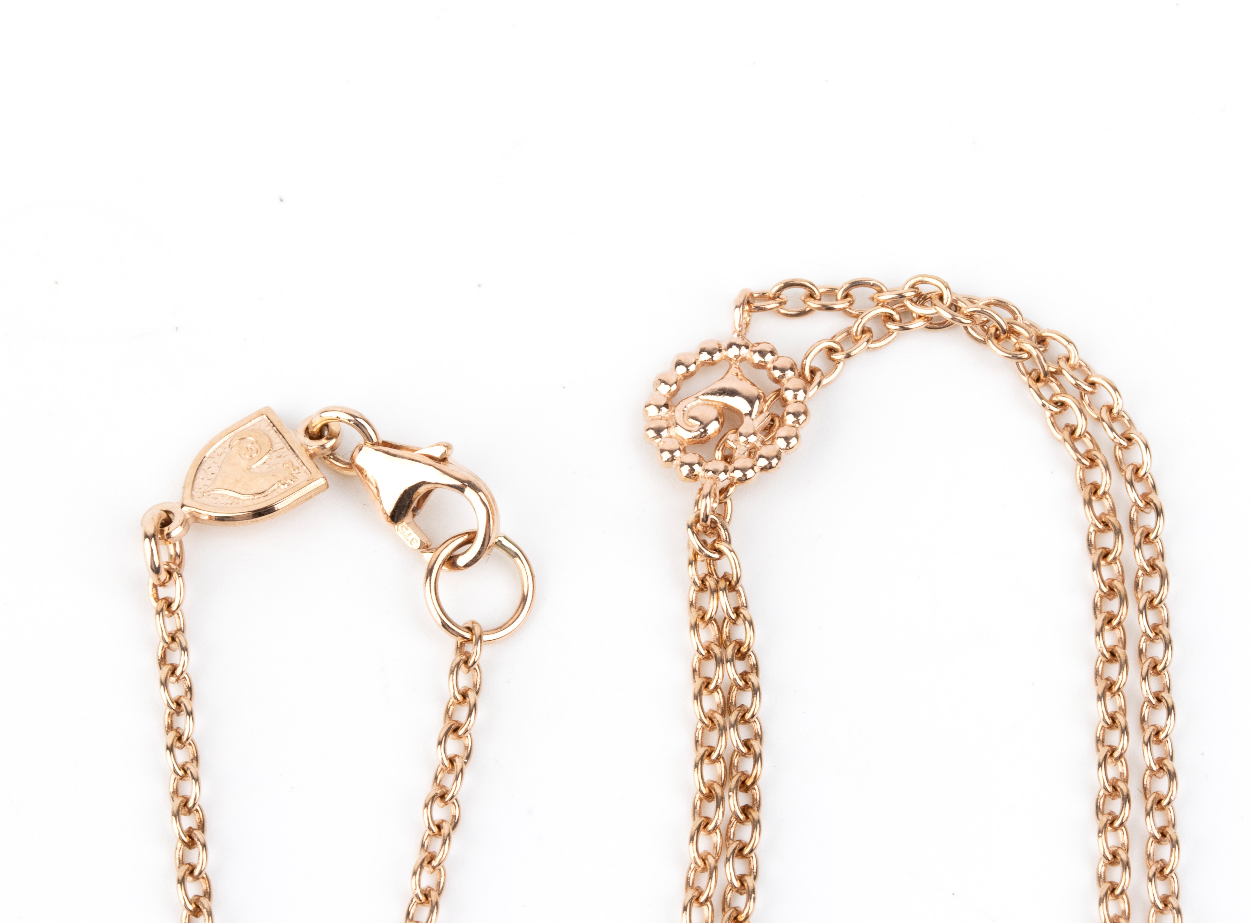 Chantecler - Girocollo con pendente a campanella in oro rosa 9k