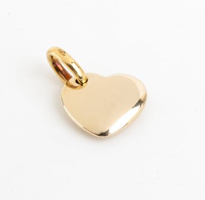Pendente a cuore in oro giallo 18k