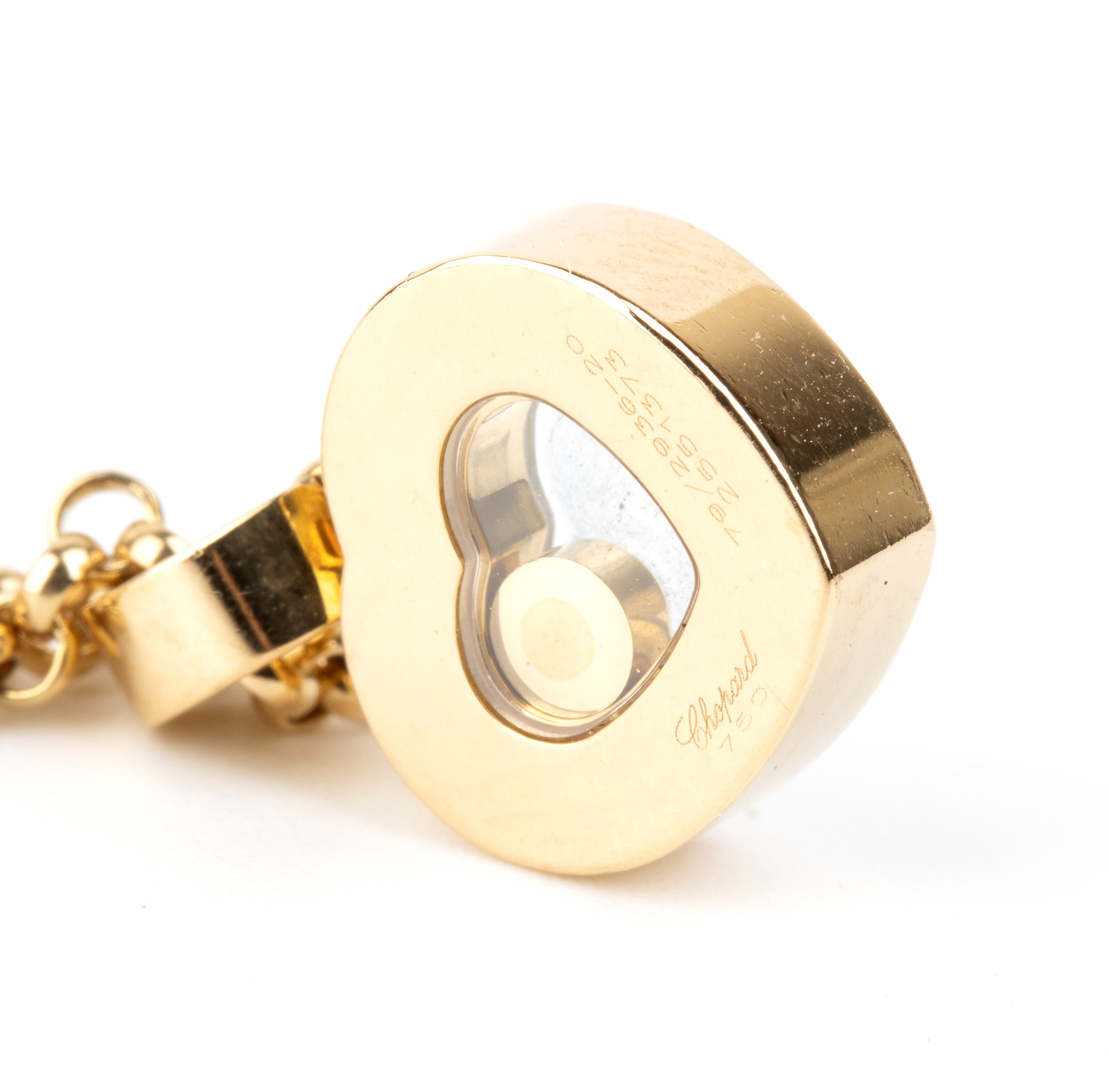 Chopard - Girocollo con pendente a cuore in oro giallo 18k e diamanti