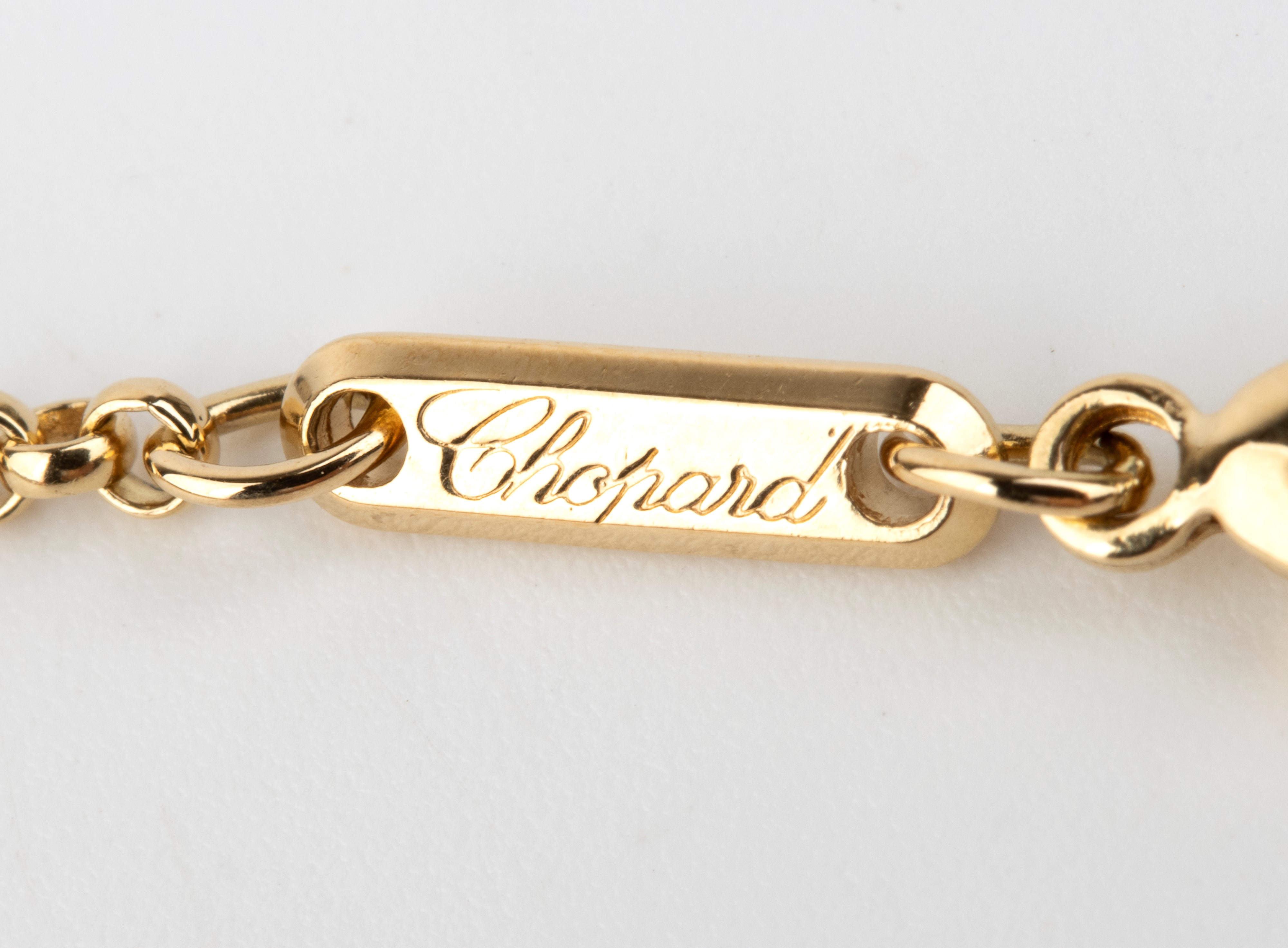 Chopard - Girocollo con pendente a cuore in oro giallo 18k e diamanti