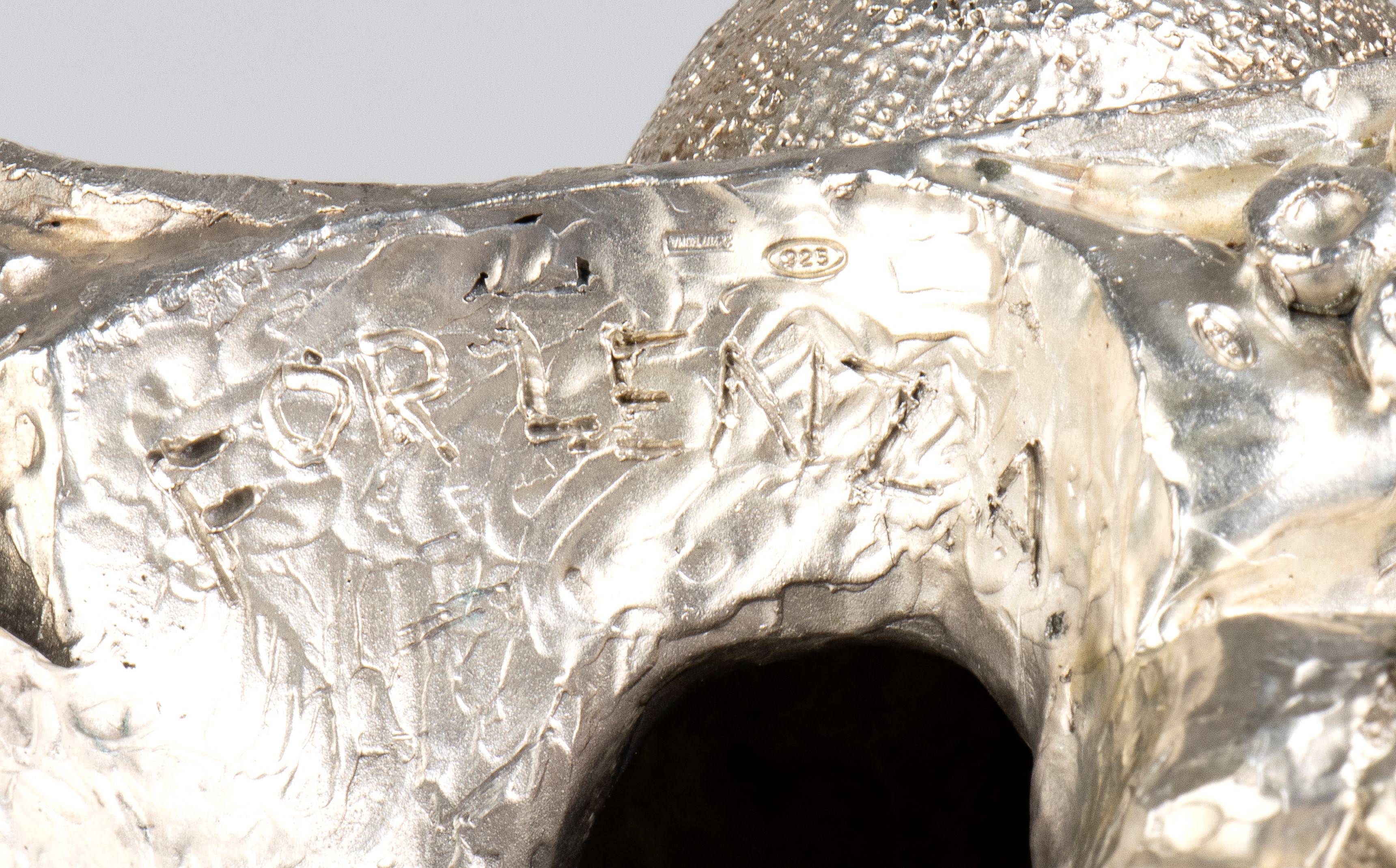 Forlenza - Candeliere scultoreo in argento 925 raffigurante un polpo
