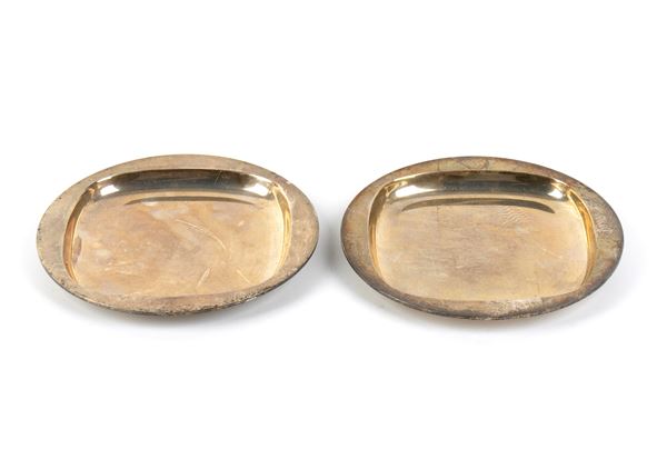 BULGARI - Coppia di piattini italiani in argento 