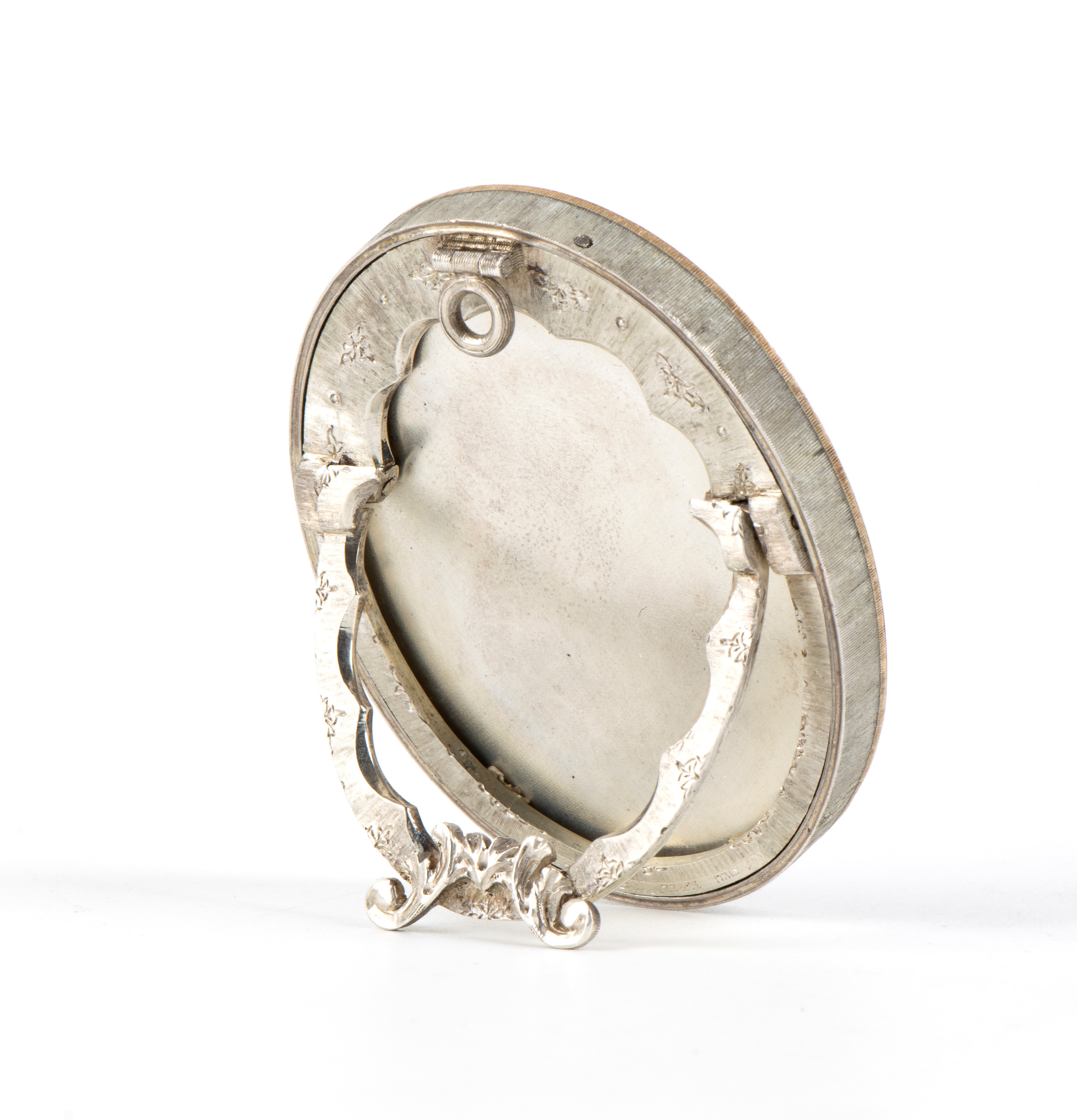 Gianmaria Buccellati - Ciondolo in argento e oro con miniatura della Madonna col Bambino