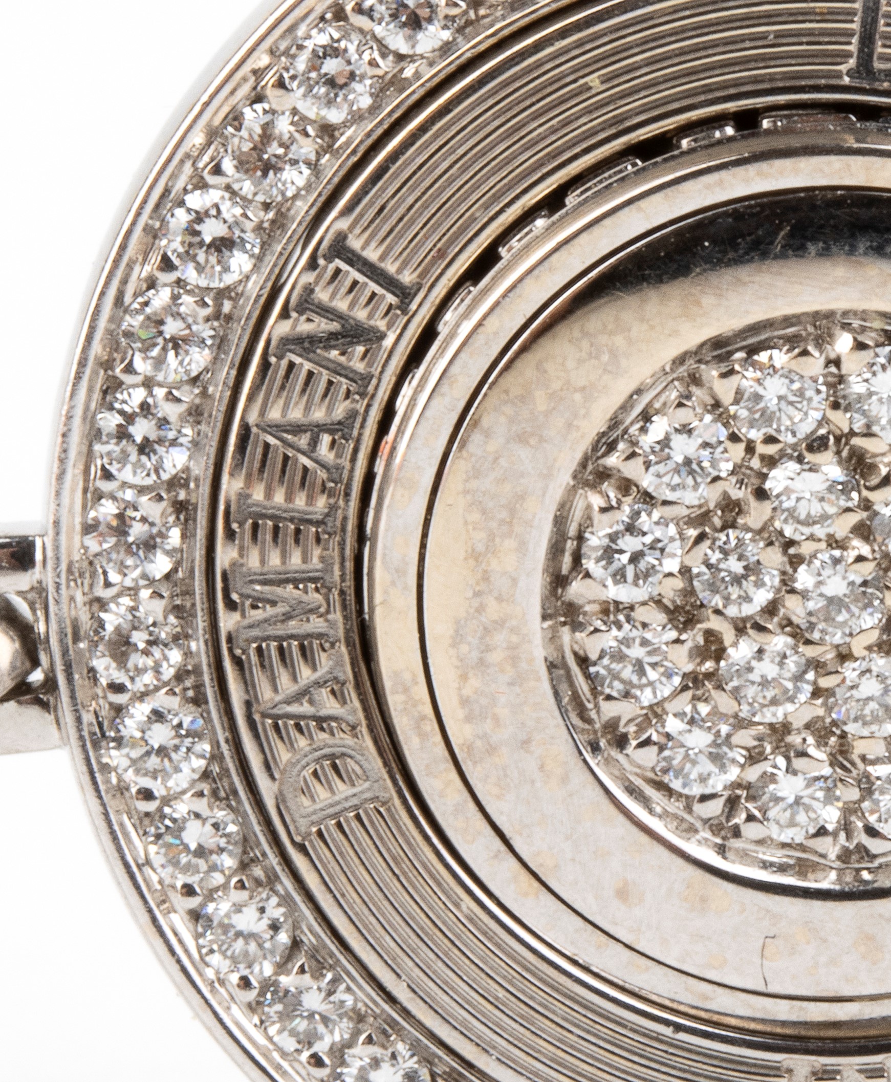 Damiani - Girocollo "ORBITAL" con pendente in oro bianco 18k e diamanti