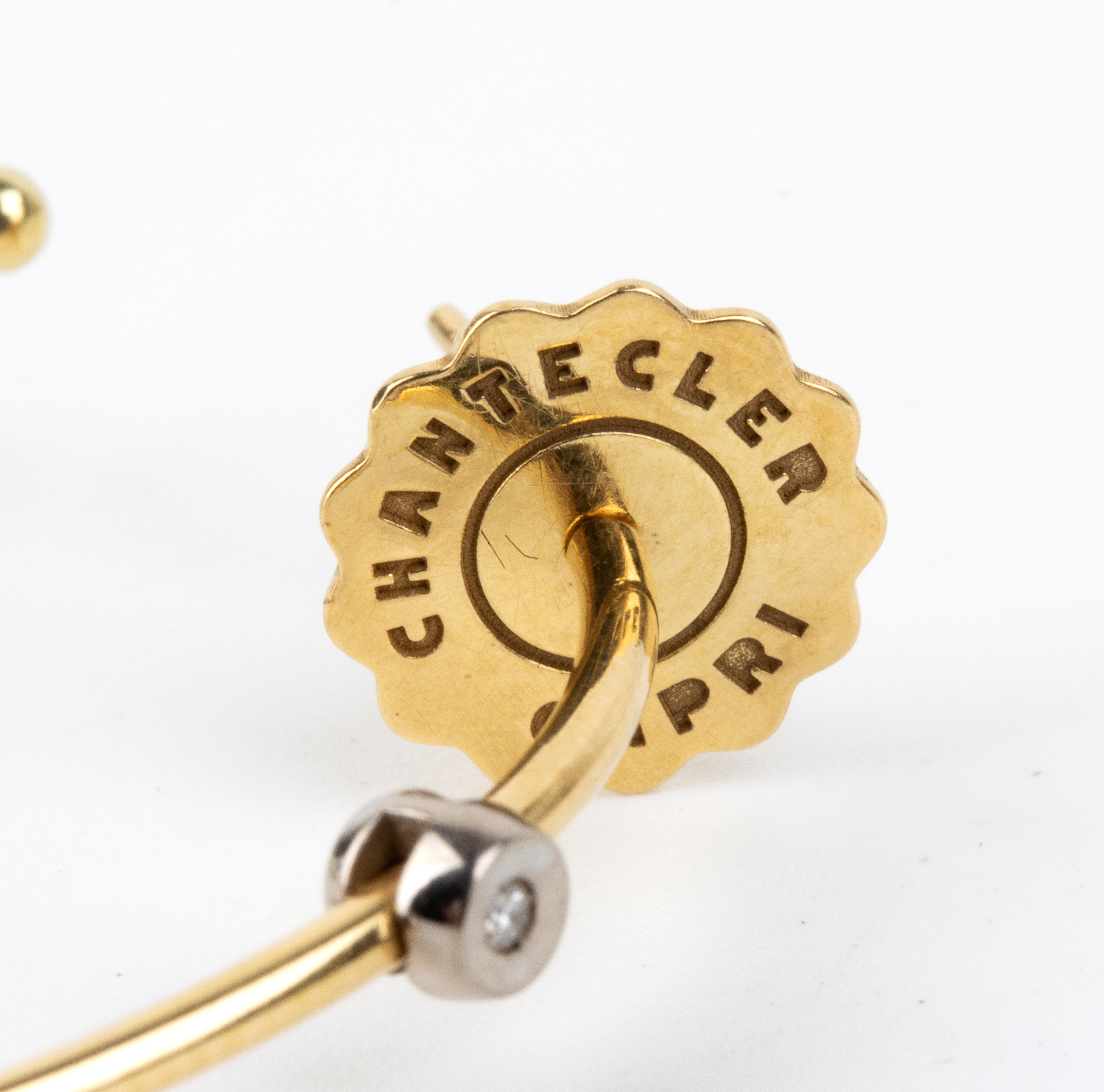 Chantecler - Paio di orecchini in oro giallo 18k con diamanti