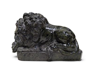 Leone, scultura in marmo, XIX secolo