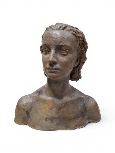 Busto femminile, terracotta, XX secolo