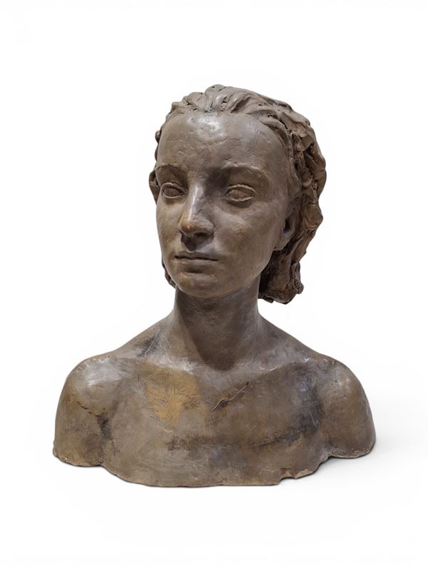Terracotta bust of a woman