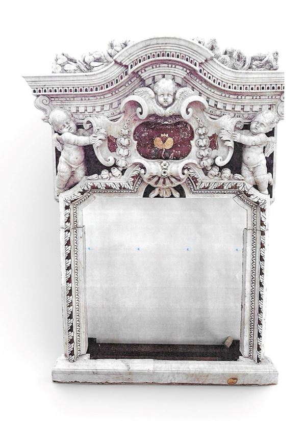 Baroque Tabernacle in Polychrome Marble