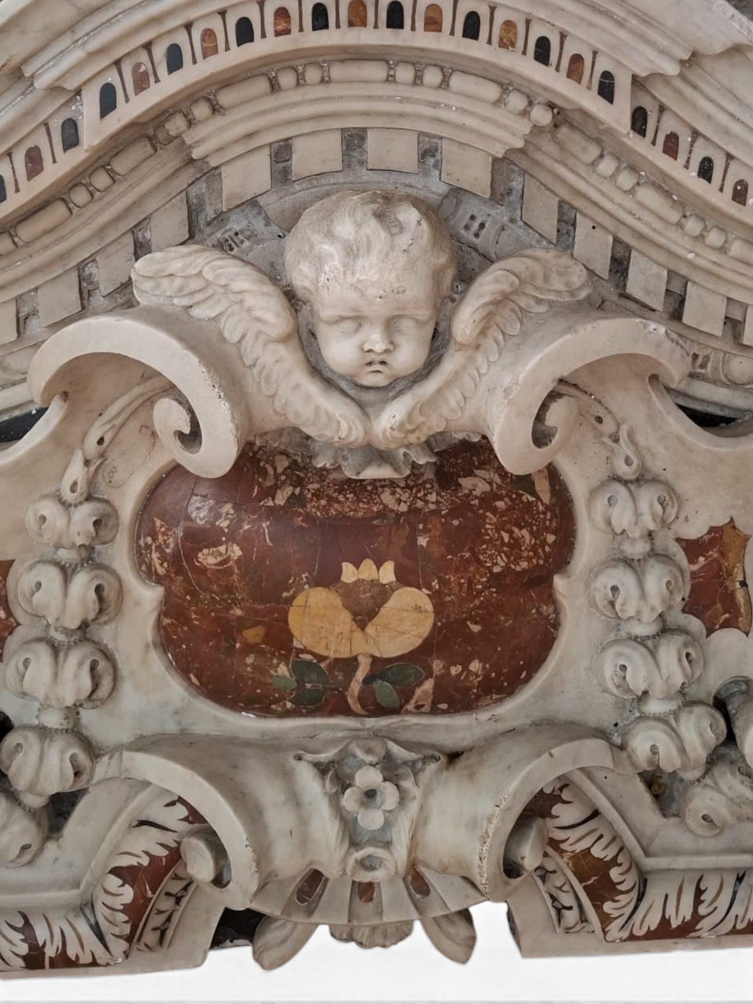 Sicilia, fine XVII secolo, Tabernacolo barocco in marmi policromi