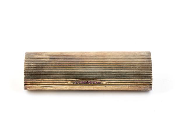 Art Deco Evening Toiletry Bag in Vermeil Silver