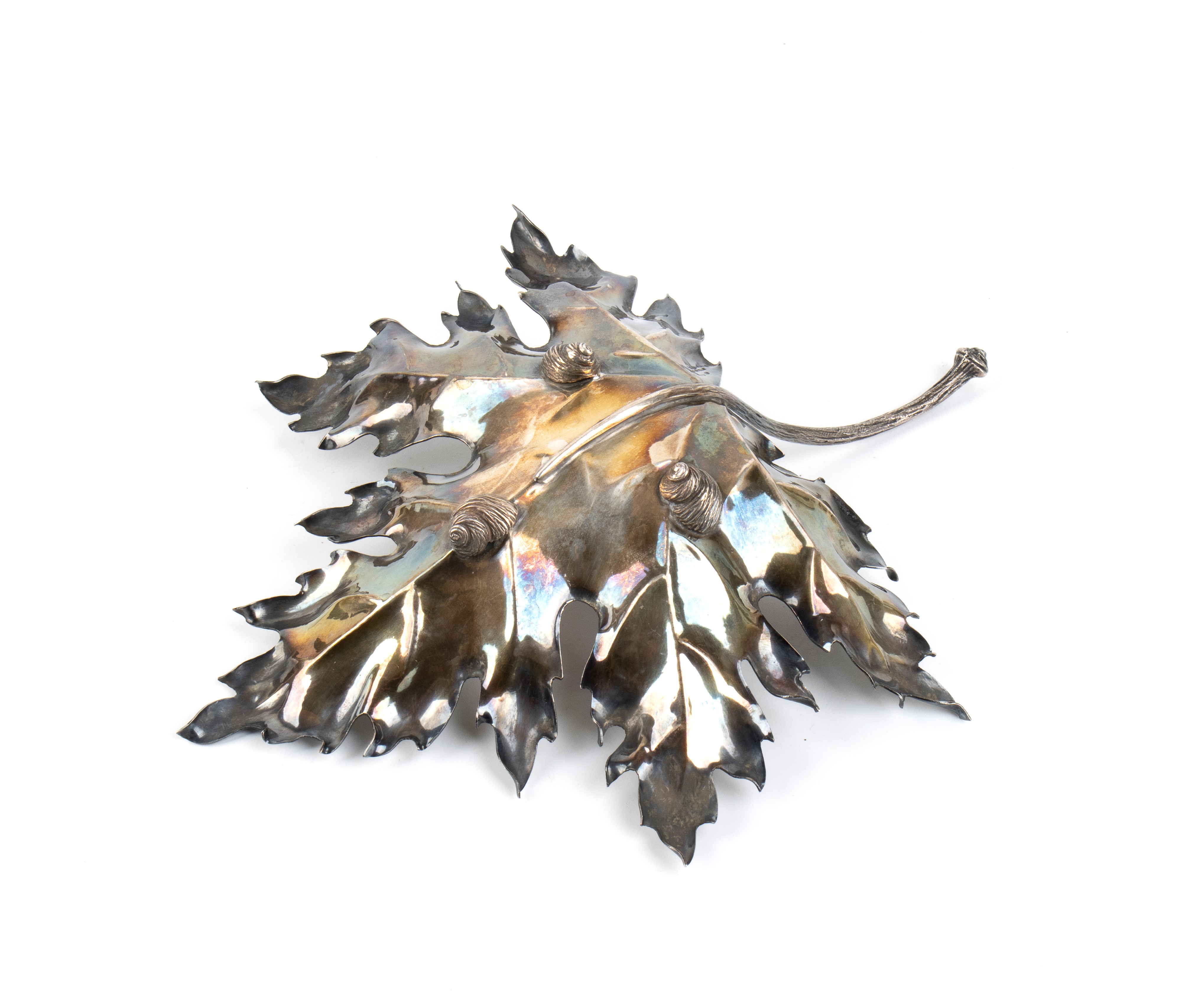 Mario Buccellati - Ciotola Leaves foglia di vite in argento 925/1000