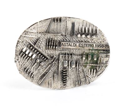 Placca commemorativa in argento 800/1000