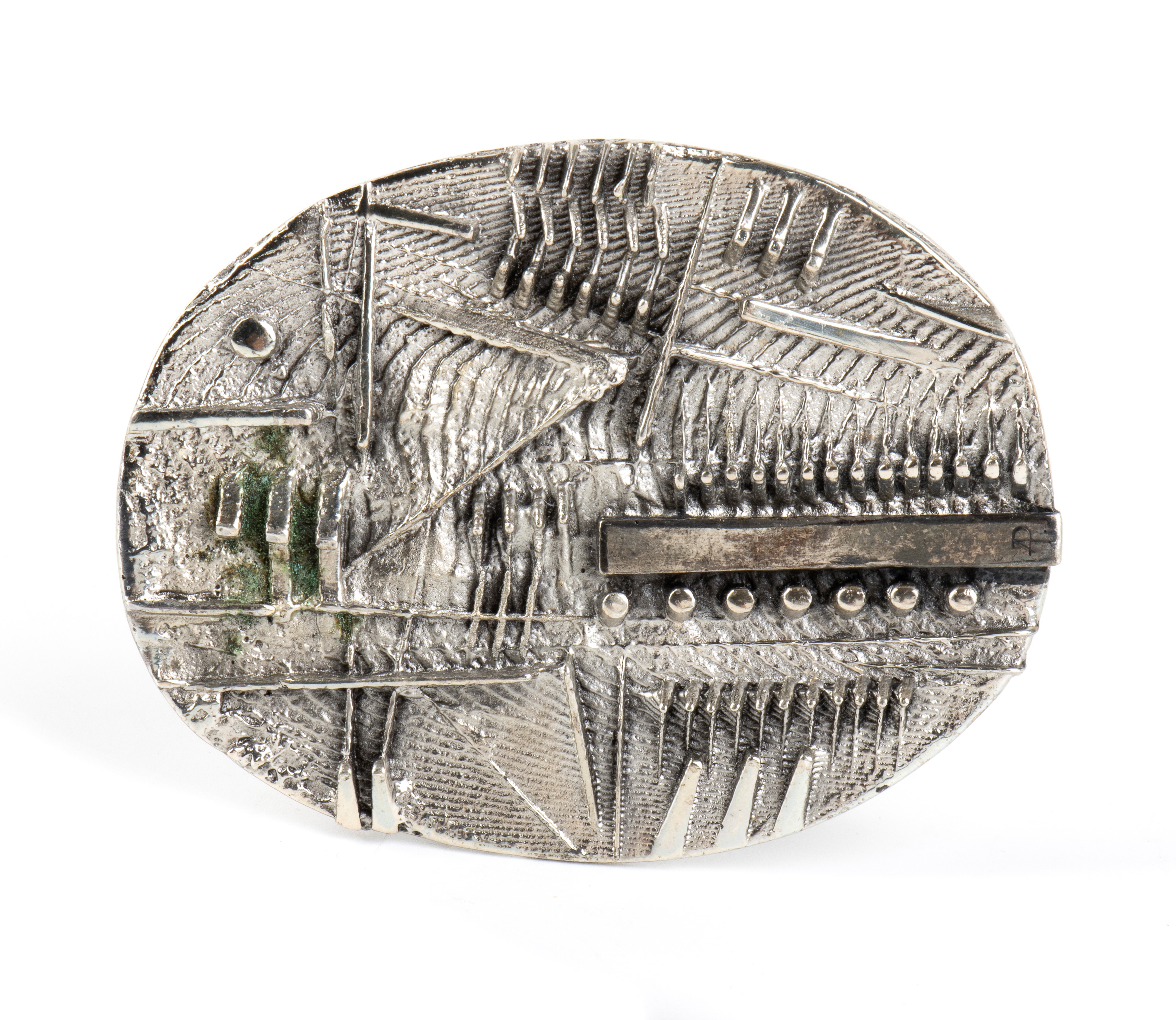 Arnaldo Pomodoro - Placca commemorativa in argento 800/1000