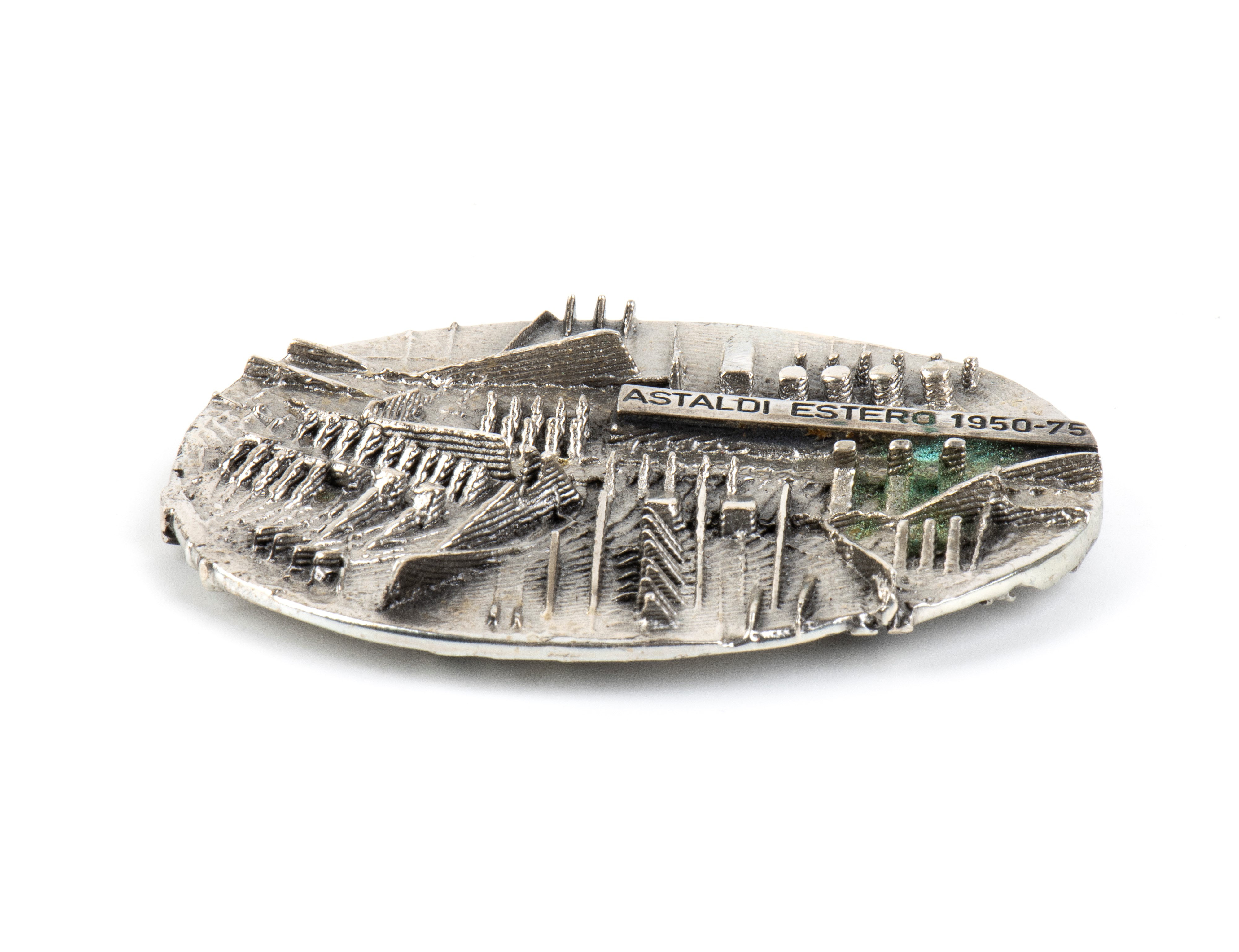 Arnaldo Pomodoro - Placca commemorativa in argento 800/1000