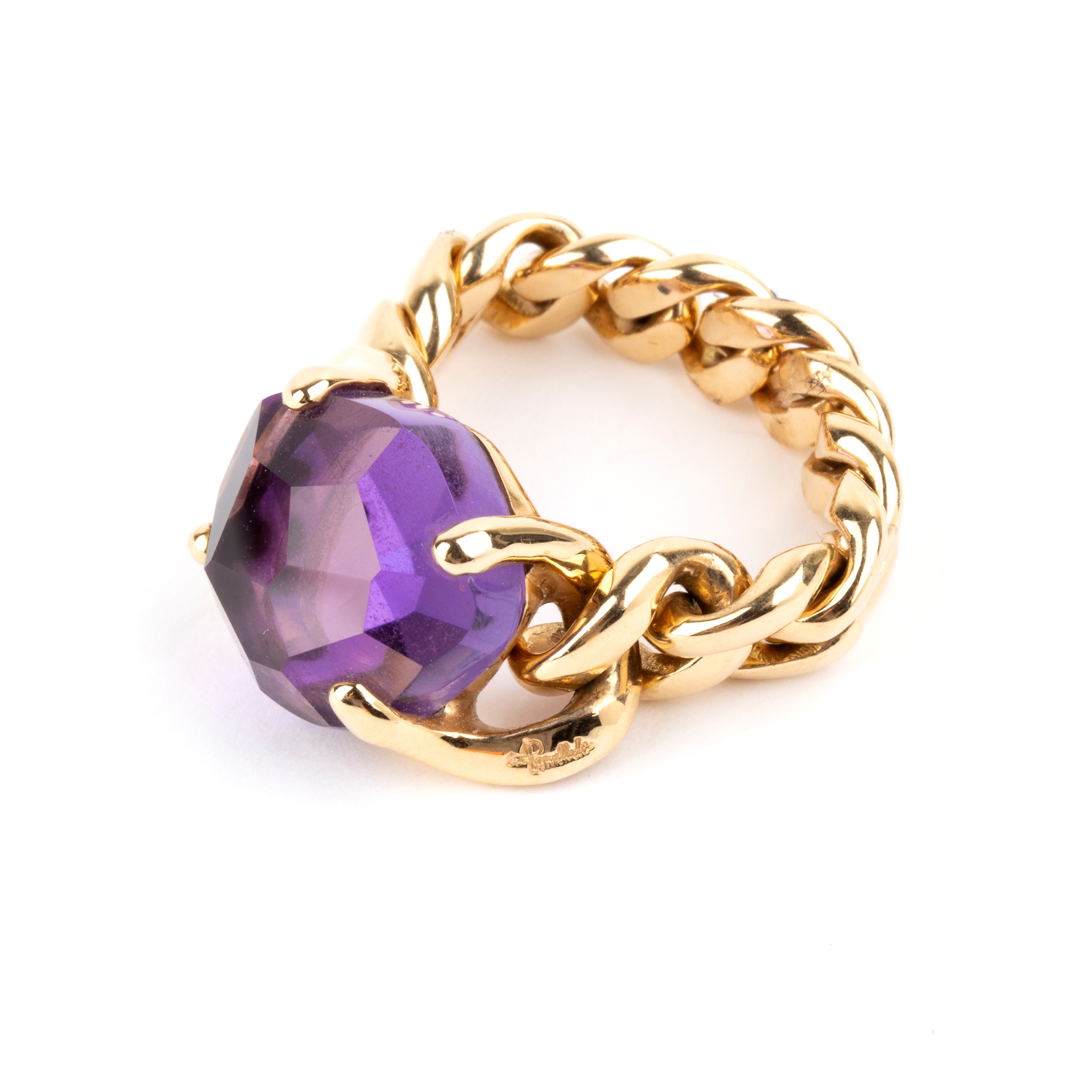 Pomellato - Anello in oro giallo 18k con ametista
