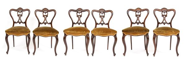 Set of six Victorian chairs