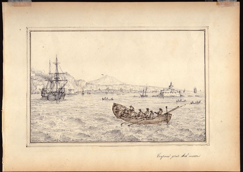 Antonio Senape - Trapani preso dal mare