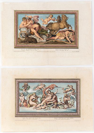Aurora, Cefalo e Titone / Venere da Annibale Carracci, incisioni ad acquaforte e bulino