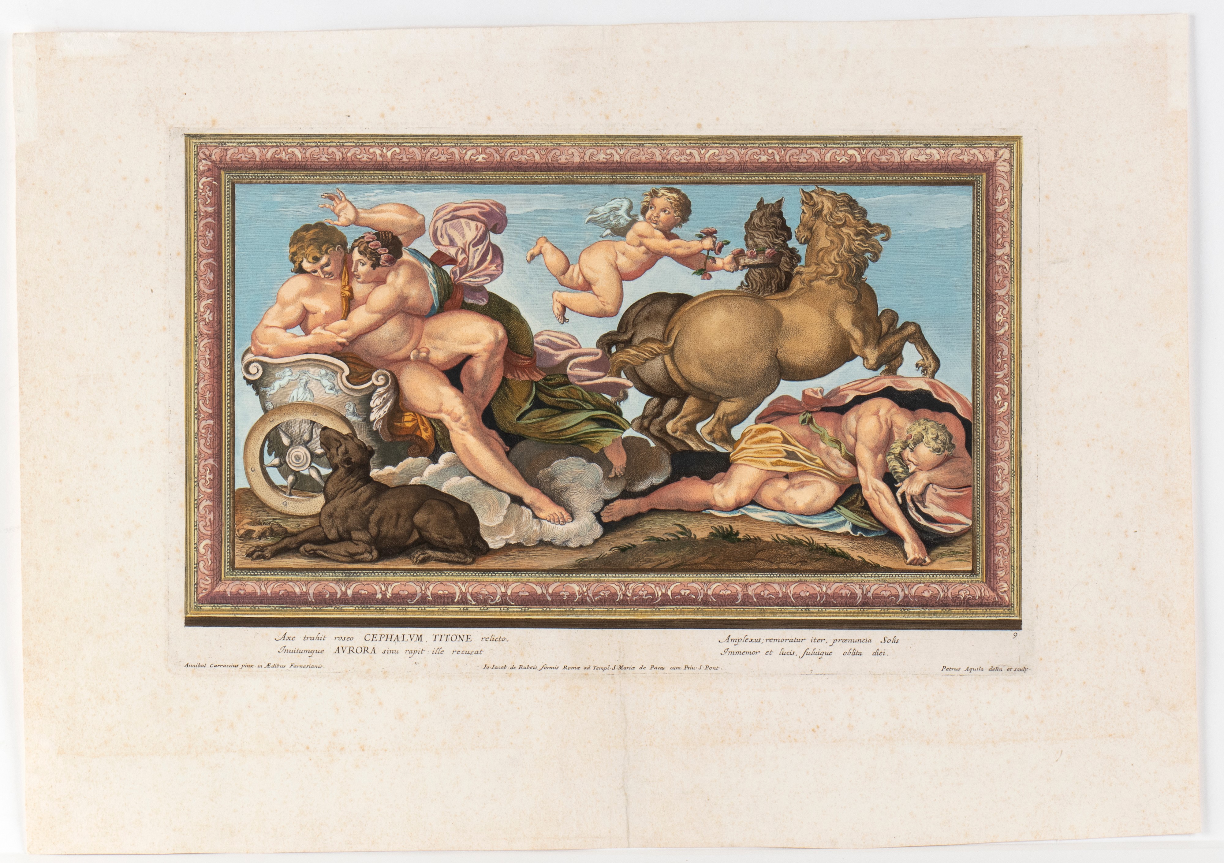 Pietro Aquila - Aurora, Cefalo e Titone / Venere da Annibale Carracci, incisioni ad acquaforte e ...