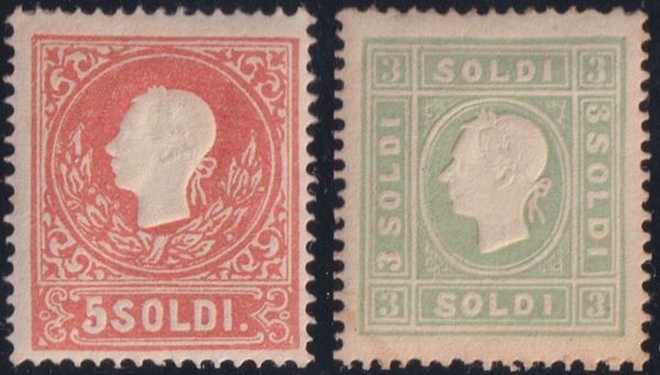 L. Veneto - II emissione n.30 + n.35 nuovi con gomma