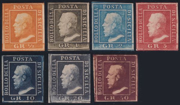 Sicilia -  La serie tipo nuova con gomma.  - Asta FRANCOBOLLI E STORIA POSTALE - Bertolami Fine Art - Casa d'Aste